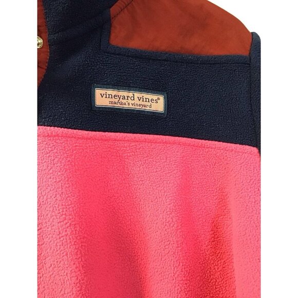 Vineyard Vines Harbor Fleece 1/4 Snap Jacket - Womens Navy - Picture 3 of 3